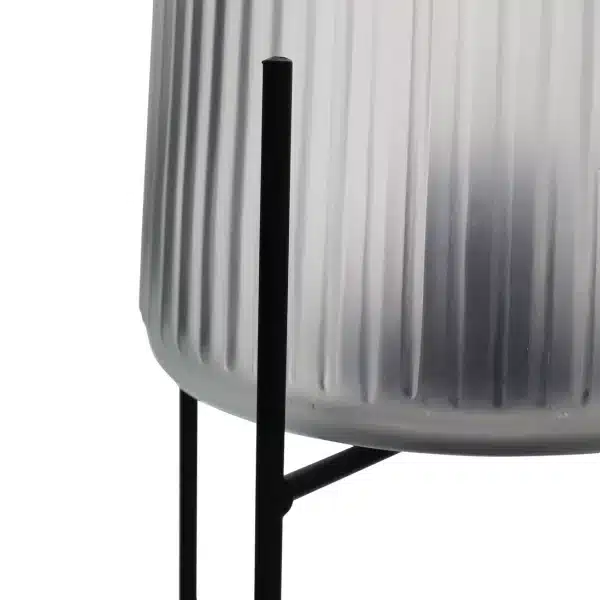  Frosted Glass Lamp on Stand (Battery Operated) - Image 3